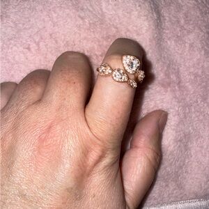 Elegant Rose Gold Crystal Ring